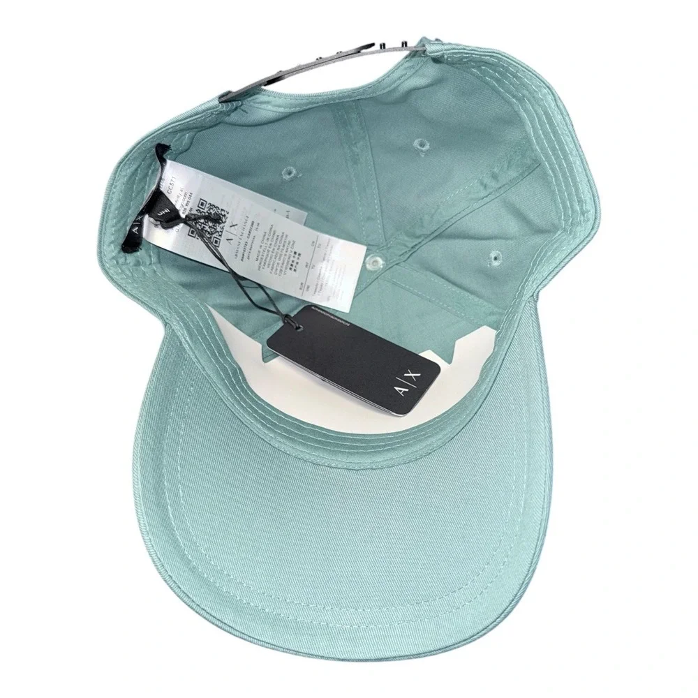 Armani‎ Exchange A/X Green Logo One Size Snap Back Baseball Cap NWT